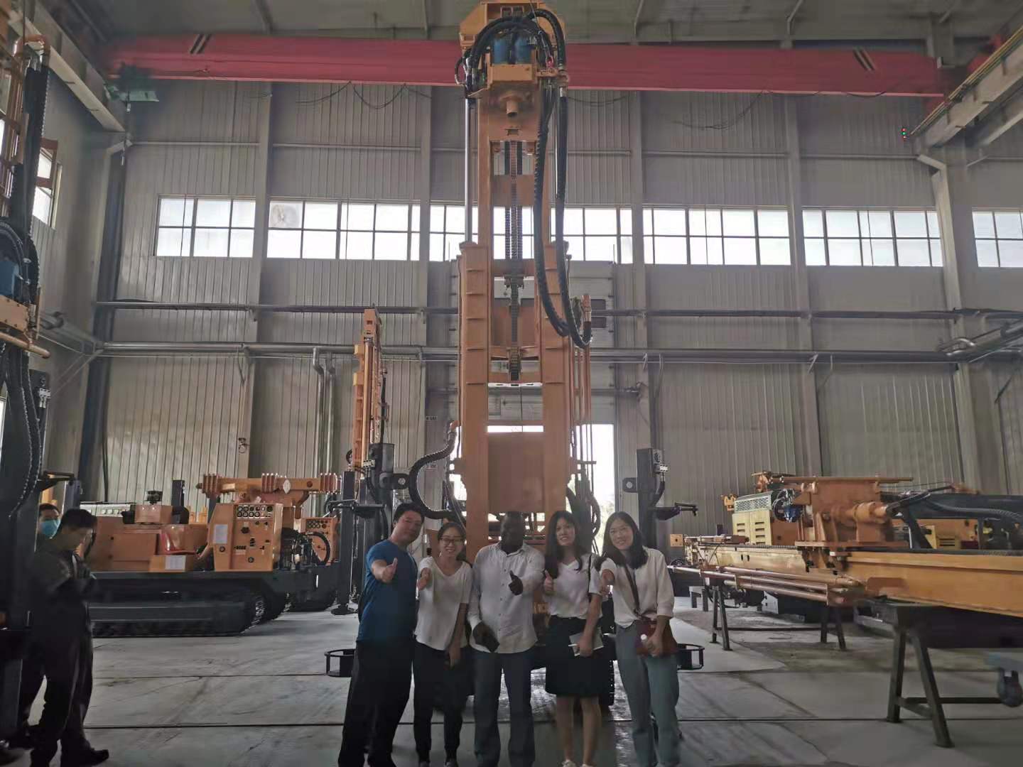 customer visit our factory for water well drilling rig